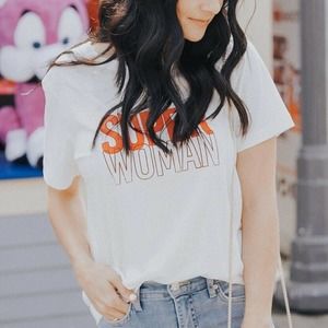 REBECCA MINKOFF super woman graphic tee